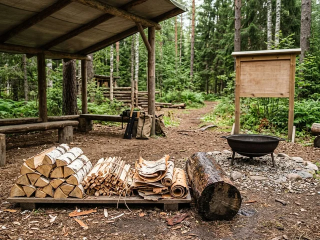 Дрова для школы выживания и туризма в Кореневе